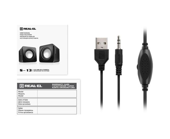 Акустическая система REAL-EL S-13 USB Black (EL121100021), изображение 8