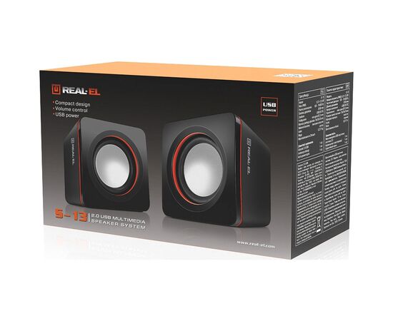 Акустическая система REAL-EL S-13 USB Black (EL121100021), изображение 9