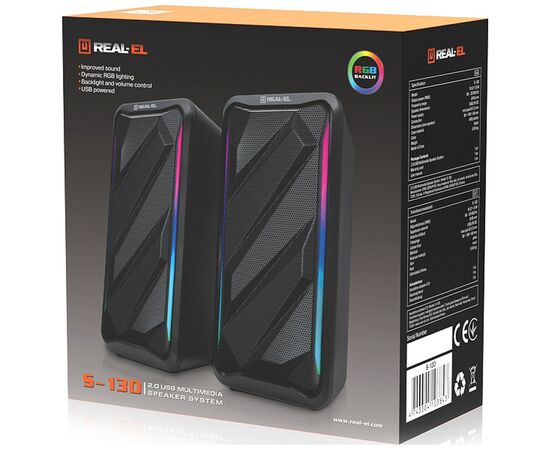 Акустическая система REAL-EL S-130 USB Black (EL121100018), изображение 10