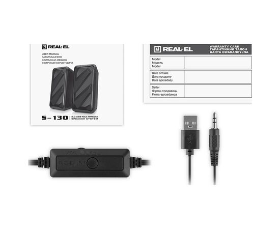 Акустическая система REAL-EL S-130 USB Black (EL121100018), изображение 9