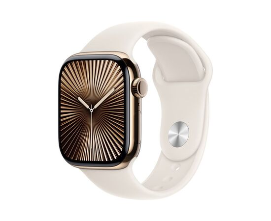 Ремінець до смарт-годинника Apple 42mm Starlight Sport Band - S/M (MXLL3ZM/A), зображення 3 Ремінець до смарт-годинника Apple 42mm Starlight Sport Band - S/M (MXLL3ZM/A), зображення 3