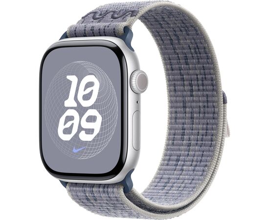 Ремешок для смарт-часов Apple 46mm Grey/Blue Nike Sport Loop (MXU13ZM/A), изображение 3 Ремешок для смарт-часов Apple 46mm Grey/Blue Nike Sport Loop (MXU13ZM/A), изображение 3