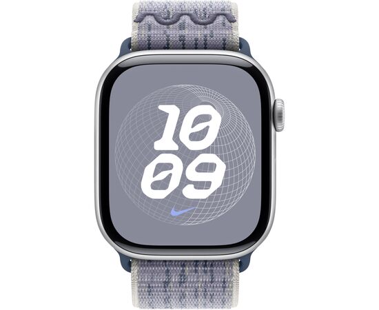Ремешок для смарт-часов Apple 46mm Grey/Blue Nike Sport Loop (MXU13ZM/A), изображение 4 Ремешок для смарт-часов Apple 46mm Grey/Blue Nike Sport Loop (MXU13ZM/A), изображение 4
