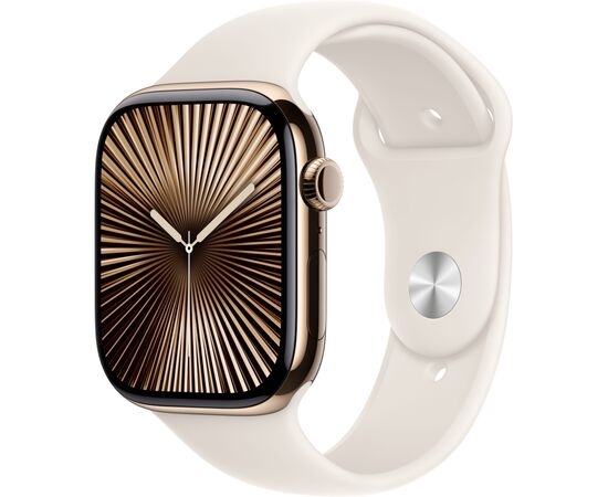 Ремінець до смарт-годинника Apple 46mm Starlight Sport Band - S/M (MXM63ZM/A), зображення 3 Ремінець до смарт-годинника Apple 46mm Starlight Sport Band - S/M (MXM63ZM/A), зображення 3