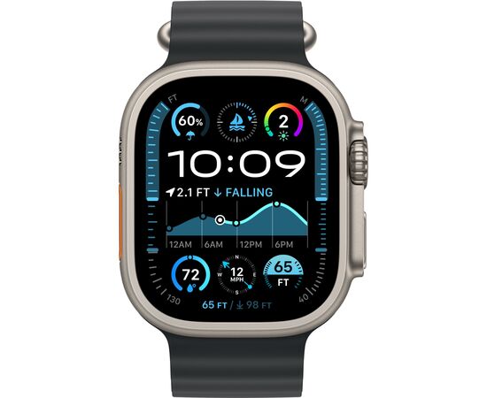 Ремінець до смарт-годинника Apple 49mm Black Ocean Band - Natural Titanium Finish (MXTL3ZM/A), зображення 3 Ремінець до смарт-годинника Apple 49mm Black Ocean Band - Natural Titanium Finish (MXTL3ZM/A), зображення 3