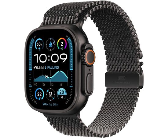 Ремінець до смарт-годинника Apple 49mm Black Titanium Milanese Loop - Large (MXKH3ZM/A), зображення 2 Ремінець до смарт-годинника Apple 49mm Black Titanium Milanese Loop - Large (MXKH3ZM/A), зображення 2