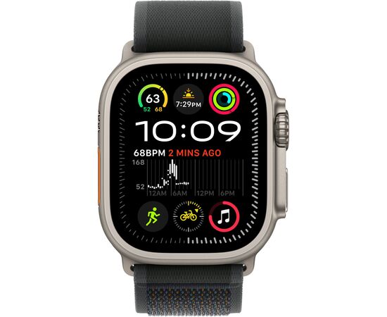 Ремінець до смарт-годинника Apple 49mm Black Trail Loop - M/L - Natural Titanium Finish (MXTR3ZM/A), зображення 3 Ремінець до смарт-годинника Apple 49mm Black Trail Loop - M/L - Natural Titanium Finish (MXTR3ZM/A), зображення 3
