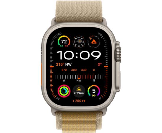 Ремінець до смарт-годинника Apple 49mm Tan Alpine Loop - Medium - Natural Titanium Finish (MXN23ZM/A), зображення 3 Ремінець до смарт-годинника Apple 49mm Tan Alpine Loop - Medium - Natural Titanium Finish (MXN23ZM/A), зображення 3
