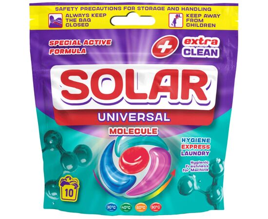 Капсулы для стирки Solar Household Universal Molecule 10 шт. (4820269930384)