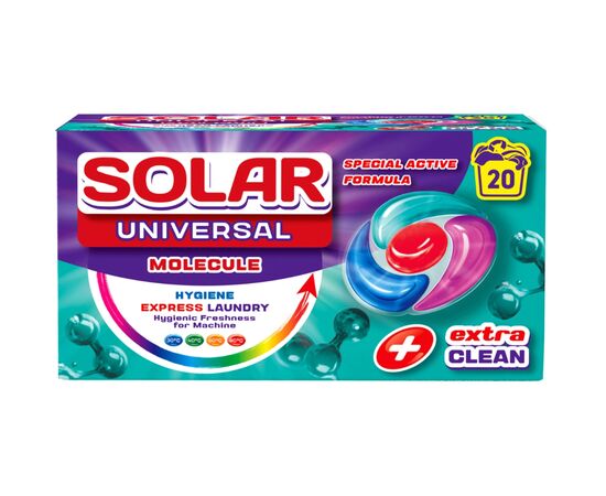 Капсулы для стирки Solar Household Universal Molecule 20 шт. (4820269930377)