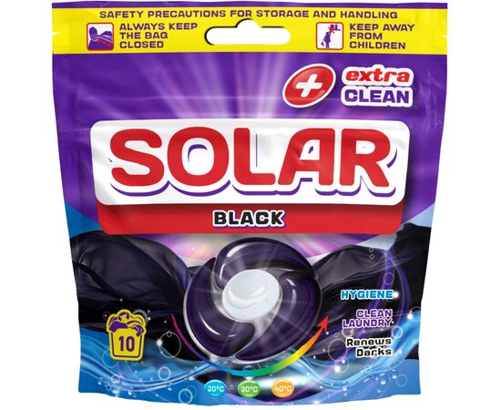 Капсулы для стирки Solar Household Black Для темных вещей 10 шт. (4820269930452)