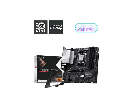 Материнська плата MSI PRO B840M-P WIFI6E, зображення 5 Материнська плата MSI PRO B840M-P WIFI6E, зображення 5