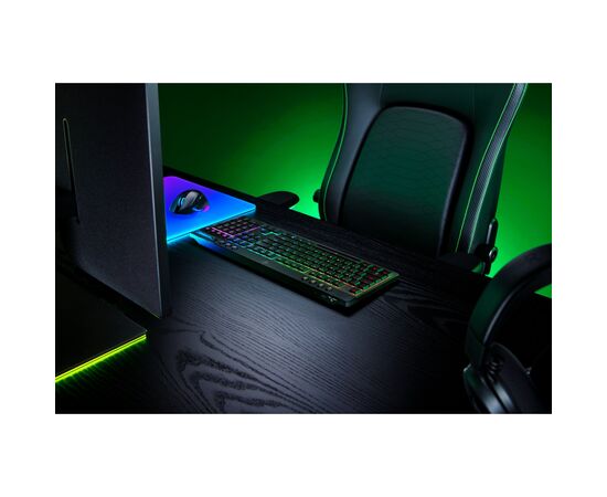 Клавиатура Razer BlackWidow V4 Low-Profile Wireless/Bluetooth/USB Yellow switch UA Black (RZ03-05271500-R3M1), изображение 12 Клавиатура Razer BlackWidow V4 Low-Profile Wireless/Bluetooth/USB Yellow switch UA Black (RZ03-05271500-R3M1), изображение 12