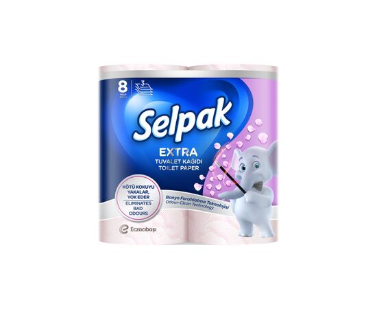 Туалетная бумага Selpak Extra 3 слоя 8 рулонов (8690530050969)
