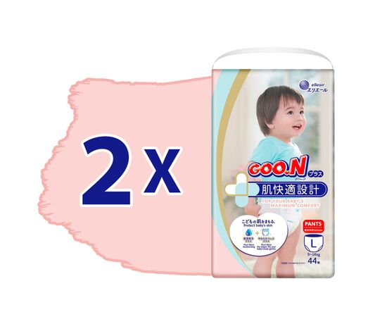 Подгузники GOO.N Plus 9-14 кг Розмір 4 L, 88 шт (21000632-2), изображение 3 Подгузники GOO.N Plus 9-14 кг Розмір 4 L, 88 шт (21000632-2), изображение 3