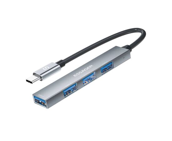 Концентратор Essager USB-C to 4xUSB 2.0 (EHBC04-FY10-P)