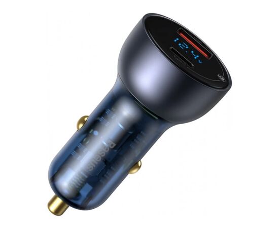 Зарядний пристрій Baseus USB + USB-C QC3.0 65W Particular Digital Display gray (CCKX-C0G) Зарядний пристрій Baseus USB + USB-C QC3.0 65W Particular Digital Display gray (CCKX-C0G)