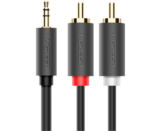 Кабель мультимедийный 3.5mm M to 2xRCA M 2.0m AV102 black Ugreen (10510) Кабель мультимедийный 3.5mm M to 2xRCA M 2.0m AV102 black Ugreen (10510)