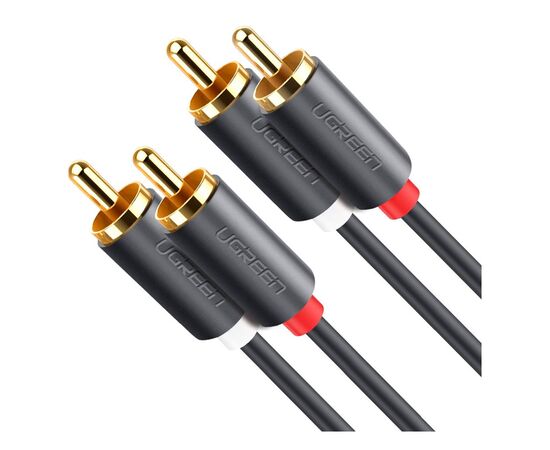 Кабель мультимедийный 2xRCA M to 2xRCA M 3.0m AV104 black Ugreen (10519)
