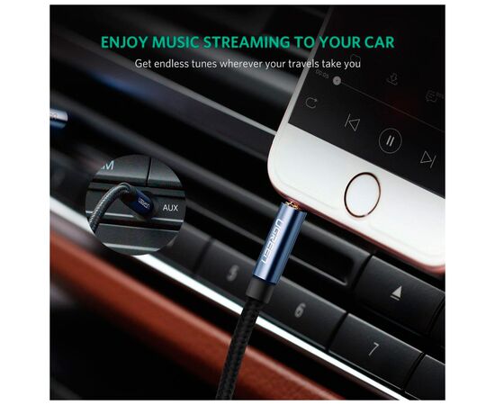 Кабель мультимедийный 3.5mm M to 3.5mm M 1.0m AV112 blue Ugreen (10685), изображение 4