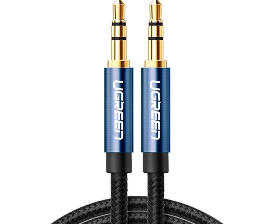 Кабель мультимедийный 3.5mm M to 3.5mm M 0.5m 90° corner AV112 blue Ugreen (60178)