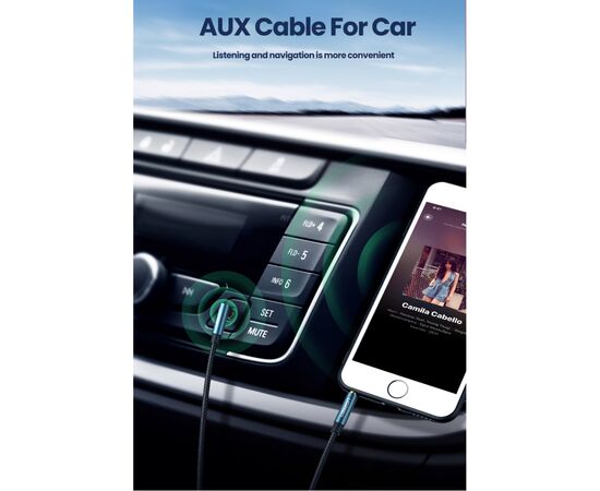 Кабель мультимедийный 3.5mm M to 3.5mm M 1.5m 90° corner AV112 blue Ugreen (60180), изображение 4