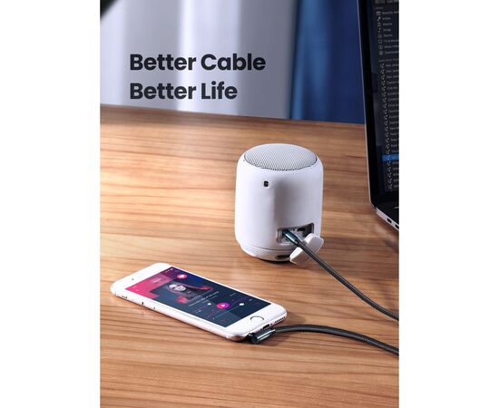 Кабель мультимедийный 3.5mm M to 3.5mm M 1.0m 90° corner AV112 blue Ugreen (60179), изображение 7 Кабель мультимедийный 3.5mm M to 3.5mm M 1.0m 90° corner AV112 blue Ugreen (60179), изображение 7