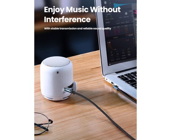 Кабель мультимедийный 3.5mm M to 3.5mm M 1.0m 90° corner AV112 blue Ugreen (60179), изображение 8 Кабель мультимедийный 3.5mm M to 3.5mm M 1.0m 90° corner AV112 blue Ugreen (60179), изображение 8