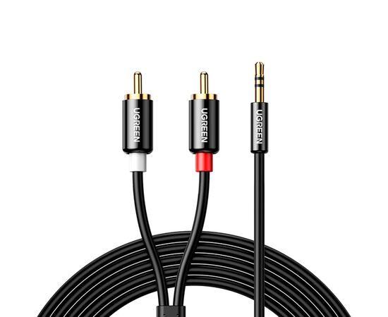 Кабель мультимедийный 3.5mm M to 2xRCA M 5.0m AV116 black Ugreen (10591) Кабель мультимедийный 3.5mm M to 2xRCA M 5.0m AV116 black Ugreen (10591)