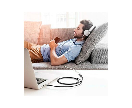 Кабель мультимедийный 3.5mm M to 3.5mm F 1.5m AV118 gray Ugreen (10593), изображение 12