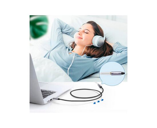 Кабель мультимедийный 3.5mm M to 3.5mm F 1.0m AV118 gray Ugreen (10592), изображение 11 Кабель мультимедийный 3.5mm M to 3.5mm F 1.0m AV118 gray Ugreen (10592), изображение 11