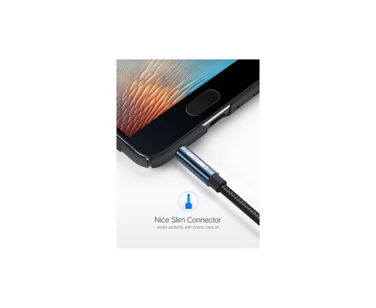 Кабель мультимедийный 3.5mm M to 3.5mm F 2.0m AV118 blue Ugreen (40675), изображение 6