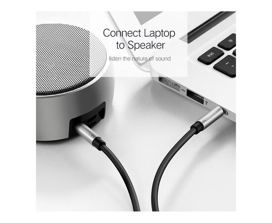 Кабель мультимедийный 3.5mm M to 3.5mm M 0.5m AV119 black Ugreen (10732), изображение 12 Кабель мультимедийный 3.5mm M to 3.5mm M 0.5m AV119 black Ugreen (10732), изображение 12