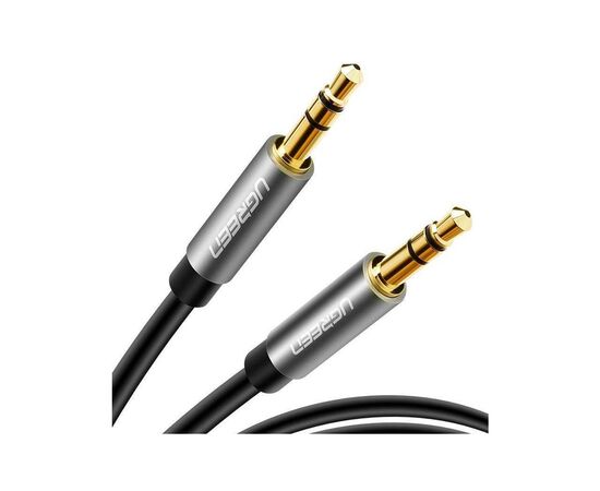 Кабель мультимедийный 3.5mm M to 3.5mm M 0.5m AV119 black Ugreen (10732), изображение 2 Кабель мультимедийный 3.5mm M to 3.5mm M 0.5m AV119 black Ugreen (10732), изображение 2