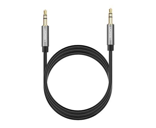 Кабель мультимедийный 3.5mm M to 3.5mm M 1.5m AV119 black Ugreen (10734), изображение 2 Кабель мультимедийный 3.5mm M to 3.5mm M 1.5m AV119 black Ugreen (10734), изображение 2