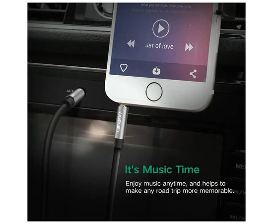 Кабель мультимедийный 3.5mm M to 3.5mm M 2.0m AV119 black Ugreen (10735), изображение 6