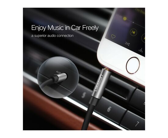 Кабель мультимедийный 3.5mm M to 3.5mm M 3.0m AV119 black Ugreen (10736), изображение 9 Кабель мультимедийный 3.5mm M to 3.5mm M 3.0m AV119 black Ugreen (10736), изображение 9