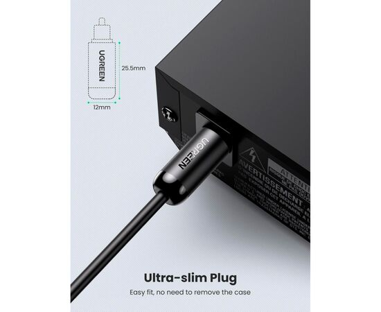 Кабель мультимедийный Optical Toslink 1.5m AV122 black Ugreen (70891), изображение 7 Кабель мультимедийный Optical Toslink 1.5m AV122 black Ugreen (70891), изображение 7