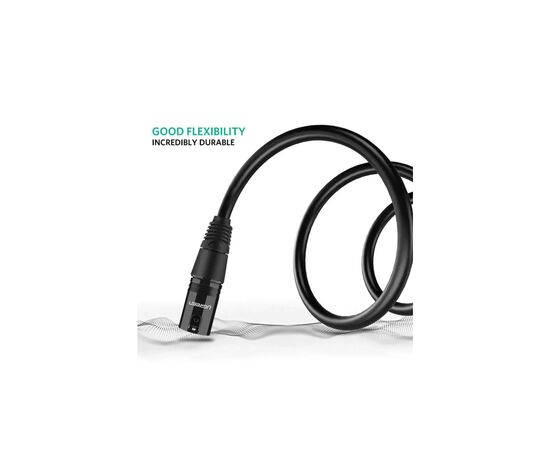Кабель мультимедийный XLR M to XLR F 2.0m AV130 black Ugreen (20710), изображение 7 Кабель мультимедийный XLR M to XLR F 2.0m AV130 black Ugreen (20710), изображение 7