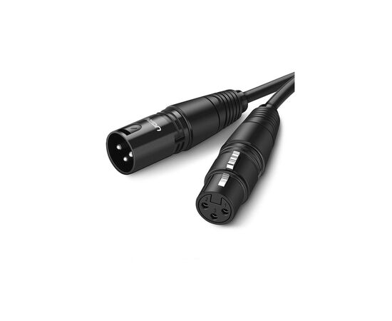 Кабель мультимедийный XLR M to XLR F 3.0m AV130 black Ugreen (20711), изображение 2 Кабель мультимедийный XLR M to XLR F 3.0m AV130 black Ugreen (20711), изображение 2