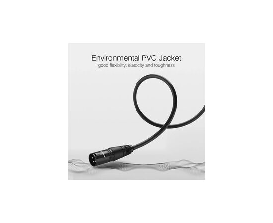 Кабель мультимедийный XLR M to XLR F 3.0m AV130 black Ugreen (20711), изображение 7 Кабель мультимедийный XLR M to XLR F 3.0m AV130 black Ugreen (20711), изображение 7