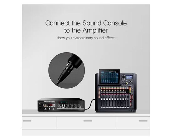 Кабель мультимедийный XLR M to XLR F 5.0m AV130 black Ugreen (20712), изображение 7 Кабель мультимедийный XLR M to XLR F 5.0m AV130 black Ugreen (20712), изображение 7