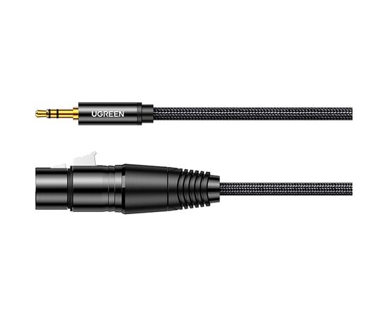 Кабель мультимедийный 3.5mm M to XLR F 1.0m AV182 black Ugreen (20763), изображение 2 Кабель мультимедийный 3.5mm M to XLR F 1.0m AV182 black Ugreen (20763), изображение 2