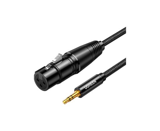 Кабель мультимедийный 3.5mm M to XLR F 2.0m AV182 black Ugreen (20244)