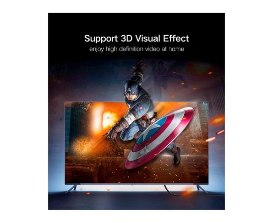 Кабель мультимедийный HDMI M to HDMI M 10.0m HD104 black Ugreen (10110), изображение 3