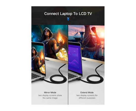 Кабель мультимедийный HDMI M to HDMI M 10.0m HD104 black Ugreen (10110), изображение 5