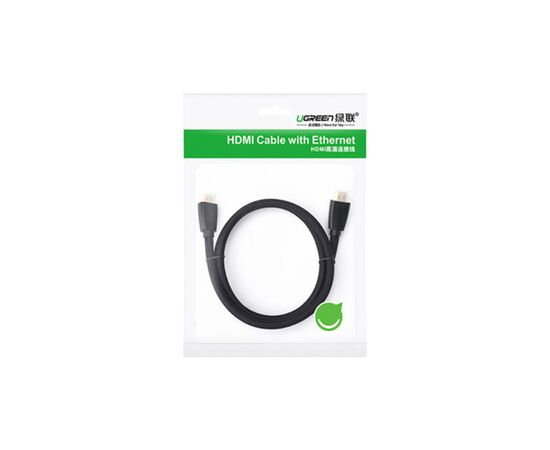 Кабель мультимедийный HDMI M to HDMI M 2.0m braided HD118 black Ugreen (40410), изображение 3