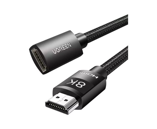 Кабель мультимедийный HDMI M to HDMI F 1.0m 8K HD151 black Ugreen (40447)