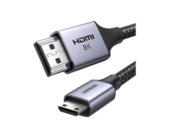 Кабель мультимедійний HDMI M to HDMI mini M 2.0m 8K HD163 black Ugreen (15515) Кабель мультимедійний HDMI M to HDMI mini M 2.0m 8K HD163 black Ugreen (15515)