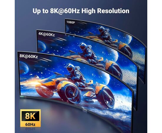 Кабель мультимедийный HDMI M to HDMI micro M 2.0m V2.1 8K60Hz HD164 black Ugreen (15517), изображение 3